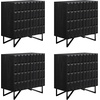 image:imageNathan James Scott Transitional Fluted Accent Cabinet or Storage Cabinet for Living Room or Entryway with Solid Wood Panel Black Oak Set of 3Wolfie Black
