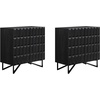 image:imageNathan James Scott Transitional Fluted Accent Cabinet or Storage Cabinet for Living Room or Entryway with Solid Wood Panel Black Oak Set of 3Wolfie Black