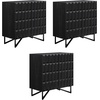 image:imageNathan James Scott Transitional Fluted Accent Cabinet or Storage Cabinet for Living Room or Entryway with Solid Wood Panel Black Oak Set of 3Wolfie Black