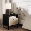 image:imageNathan James Sideboard Buffet Modern Storage Free Standing Accent Cabinet for Hallway Entryway or Living Room 1 Black OakCane amp Mina Rattan Wood End Side Accent Table NightstandBlack OakCane