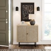 image:imageNathan James Sideboard Buffet Modern Storage Free Standing Accent Cabinet for Hallway Entryway or Living Room 1 Black OakCane amp Mina Rattan Wood End Side Accent Table NightstandLight OakBlack