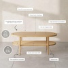 image:imageNathan James Sonia Coffee Table with Storage Shelf Light WoodRattan amp Sonia Round Modern Side Accent or End Living Bedroom and Nursery Room 1 Table Light Brown WoodLight WoodRattan