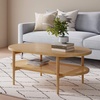 image:imageNathan James Sonia Coffee Table with Storage Shelf Light WoodRattan amp Sonia Round Modern Side Accent or End Living Bedroom and Nursery Room 1 Table Light Brown WoodLight WoodRattan