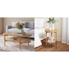 image:imageNathan James Sonia Coffee Table with Storage Shelf Light WoodRattan amp Sonia Round Modern Side Accent or End Living Bedroom and Nursery Room 1 Table Light Brown WoodLight WoodRattan