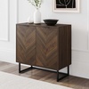 image:imageNathan James Storage Buffet Sideboard Free Standing Accent Cabinet for Hallway Entryway or Living Room 1 WalnutBlack amp Theo 5Shelf Wood Modern Bookcase Open Wall Mount Ladder BookshelfCabinet Bookshelf