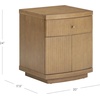 image:imageNathan James Tambellini Mid Century Modern Nightstand Bedside Table with Drawer and Cabinet Storage Solid Wood Legs and Fluted Door Fronts Light BrownLight Brown  Set of 2