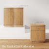 image:imageNathan James Tambellini Mid Century Modern Nightstand Bedside Table with Drawer and Cabinet Storage Solid Wood Legs and Fluted Door Fronts Light BrownLight Brown  Set of 2