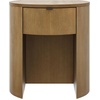 image:imageNathan James Tambellini Mid Century Modern Nightstand Bedside Table with Drawer and Cabinet Storage Solid Wood Legs and Fluted Door Fronts Light BrownShay Brown