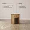 image:imageNathan James Tambellini Mid Century Modern Nightstand Bedside Table with Drawer and Cabinet Storage Solid Wood Legs and Fluted Door Fronts Light BrownShay Brown