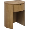image:imageNathan James Tambellini Mid Century Modern Nightstand Bedside Table with Drawer and Cabinet Storage Solid Wood Legs and Fluted Door Fronts Light BrownShay Brown