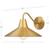image:imageNathan James Tamlin Vintage Brass Wall Light Fixture Wall Mounted 1Light Lamp Plugin Sconce with OnOff Switch for Living Room Reading Nook or Bedroom BrassGold