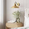 image:imageNathan James Tamlin Vintage Brass Wall Light Fixture Wall Mounted 1Light Lamp Plugin Sconce with OnOff Switch for Living Room Reading Nook or Bedroom BrassGold