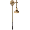 image:imageNathan James Tamlin Vintage Brass Wall Light Fixture Wall Mounted 1Light Lamp Plugin Sconce with OnOff Switch for Living Room Reading Nook or Bedroom BrassVintage Brass