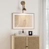 image:imageNathan James Tamlin Vintage Brass Wall Light Fixture Wall Mounted 1Light Lamp Plugin Sconce with OnOff Switch for Living Room Reading Nook or Bedroom BrassVintage Brass