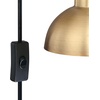 image:imageNathan James Tamlin Vintage Brass Wall Light Fixture Wall Mounted 1Light Lamp Plugin Sconce with OnOff Switch for Living Room Reading Nook or Bedroom BrassVintage Brass