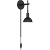 image:imageNathan James Tamlin Vintage Brass Wall Light Fixture Wall Mounted 1Light Lamp Plugin Sconce with OnOff Switch for Living Room Reading Nook or Bedroom BrassMatte Black