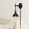 image:imageNathan James Tamlin Vintage Brass Wall Light Fixture Wall Mounted 1Light Lamp Plugin Sconce with OnOff Switch for Living Room Reading Nook or Bedroom BrassMatte Black