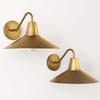 image:imageNathan James Tamlin Vintage Brass Wall Light Fixture Wall Mounted 1Light Lamp Plugin Sconce with OnOff Switch for Living Room Reading Nook or Bedroom BrassGold