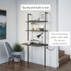 image:imageNathan James Theo 2Shelf Industrial Wall Mount Ladder Table Small Computer or Writing Desk NutmegMatte BlackNutmegMatte Black
