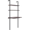 image:imageNathan James Theo 2Shelf Industrial Wall Mount Ladder Table Small Computer or Writing Desk NutmegMatte BlackNutmegMatte Black