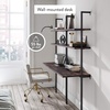 image:imageNathan James Theo 2Shelf Industrial Wall Mount Ladder Table Small Computer or Writing Desk NutmegMatte BlackNutmegMatte Black