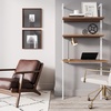 image:imageNathan James Theo 2Shelf Industrial Wall Mount Ladder Table Small Computer or Writing Desk NutmegMatte BlackRustic OakWhite