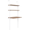 image:imageNathan James Theo 2Shelf Industrial Wall Mount Ladder Table Small Computer or Writing Desk NutmegMatte BlackRustic OakWhite