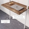 image:imageNathan James Theo 2Shelf Industrial Wall Mount Ladder Table Small Computer or Writing Desk NutmegMatte BlackRustic OakWhite