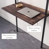 image:imageNathan James Theo 2Shelf Industrial Wall Mount Ladder Table amp Theo 5Shelf Wood Modern Bookcase Open Wall Mount Ladder Bookshelf with Industrial Metal Frame Dark Brown NutmegBlack