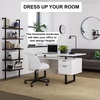 image:imageNathan James Theo 5Shelf Gold Ladder Bookcase with GoldBrass Metal Frame White Set of 4NutmegMatte Black
