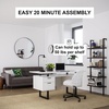 image:imageNathan James Theo 5Shelf Gold Ladder Bookcase with GoldBrass Metal Frame White Set of 4NutmegMatte Black