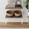 image:imageNathan James Theo 5Shelf Gold Ladder Bookcase with GoldBrass Metal Frame White Set of 4Theo OakWhite