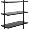image:imageNathan James Theo 6Shelf Tall Modern Bookshelf Wall Mount Ladder Shelf Bookcase with Wood and Industrial Metal Frame Matte WhiteBlack