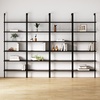 image:imageNathan James Theo 6Shelf Tall Modern Bookshelf Wall Mount Ladder Shelf Bookcase with Wood and Industrial Metal Frame Matte WhiteBlack