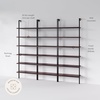 image:imageNathan James Theo 6Shelf Tall Modern Bookshelf Wall Mount Ladder Shelf Bookcase with Wood and Industrial Metal Frame Matte WhiteNutmegMatte Black