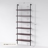 image:imageNathan James Theo 6Shelf Tall Modern Bookshelf Wall Mount Ladder Shelf Bookcase with Wood and Industrial Metal Frame Matte WhiteNutmegMatte Black