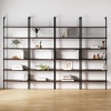 image:imageNathan James Theo 6Shelf Tall Modern Bookshelf Wall Mount Ladder Shelf Bookcase with Wood and Industrial Metal Frame Matte WhiteNutmegMatte Black