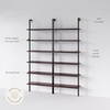 image:imageNathan James Theo 6Shelf Tall Modern Bookshelf Wall Mount Ladder Shelf Bookcase with Wood and Industrial Metal Frame Matte WhiteNutmegMatte Black