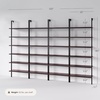 image:imageNathan James Theo 6Shelf Tall Modern Bookshelf Wall Mount Ladder Shelf Bookcase with Wood and Industrial Metal Frame Matte WhiteNutmegMatte Black