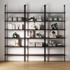 image:imageNathan James Theo 6Shelf Tall Modern Bookshelf Wall Mount Ladder Shelf Bookcase with Wood and Industrial Metal Frame Matte WhiteNutmegMatte Black