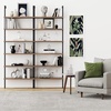 image:imageNathan James Theo 6Shelf Tall Modern Bookshelf Wall Mount Ladder Shelf Bookcase with Wood and Industrial Metal Frame Matte WhiteOakMatte Black