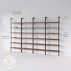 image:imageNathan James Theo 6Shelf Tall Modern Bookshelf Wall Mount Ladder Shelf Bookcase with Wood and Industrial Metal Frame Matte WhiteOakMatte Black
