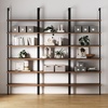 image:imageNathan James Theo 6Shelf Tall Modern Bookshelf Wall Mount Ladder Shelf Bookcase with Wood and Industrial Metal Frame Matte WhiteOakMatte Black
