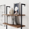 image:imageNathan James Theo 6Shelf Tall Modern Bookshelf Wall Mount Ladder Shelf Bookcase with Wood and Industrial Metal Frame Matte WhiteOakMatte Black