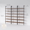 image:imageNathan James Theo 6Shelf Tall Modern Bookshelf Wall Mount Ladder Shelf Bookcase with Wood and Industrial Metal Frame Matte WhiteOakMatte Black