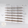 image:imageNathan James Theo 6Shelf Tall Modern Bookshelf Wall Mount Ladder Shelf Bookcase with Wood and Industrial Metal Frame Matte WhiteOakMatte White