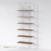 image:imageNathan James Theo 6Shelf Tall Modern Bookshelf Wall Mount Ladder Shelf Bookcase with Wood and Industrial Metal Frame Matte WhiteOakMatte White