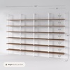 image:imageNathan James Theo 6Shelf Tall Modern Bookshelf Wall Mount Ladder Shelf Bookcase with Wood and Industrial Metal Frame Matte WhiteOakMatte White