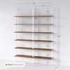 image:imageNathan James Theo 6Shelf Tall Modern Bookshelf Wall Mount Ladder Shelf Bookcase with Wood and Industrial Metal Frame Matte WhiteOakMatte White