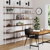 image:imageNathan James Theo 6Shelf Tall Modern Bookshelf Wall Mount Ladder Shelf Bookcase with Wood and Industrial Metal Frame Matte WhiteOakMatte White